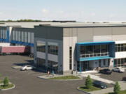 Panattoni Development Company has proposed building a warehouse along Northeast 152nd Avenue in Vancouver. The project would be a neighbor to the Burnt Creek Logistics Center, pictured here, currently under construction. The two facilities would look similar.