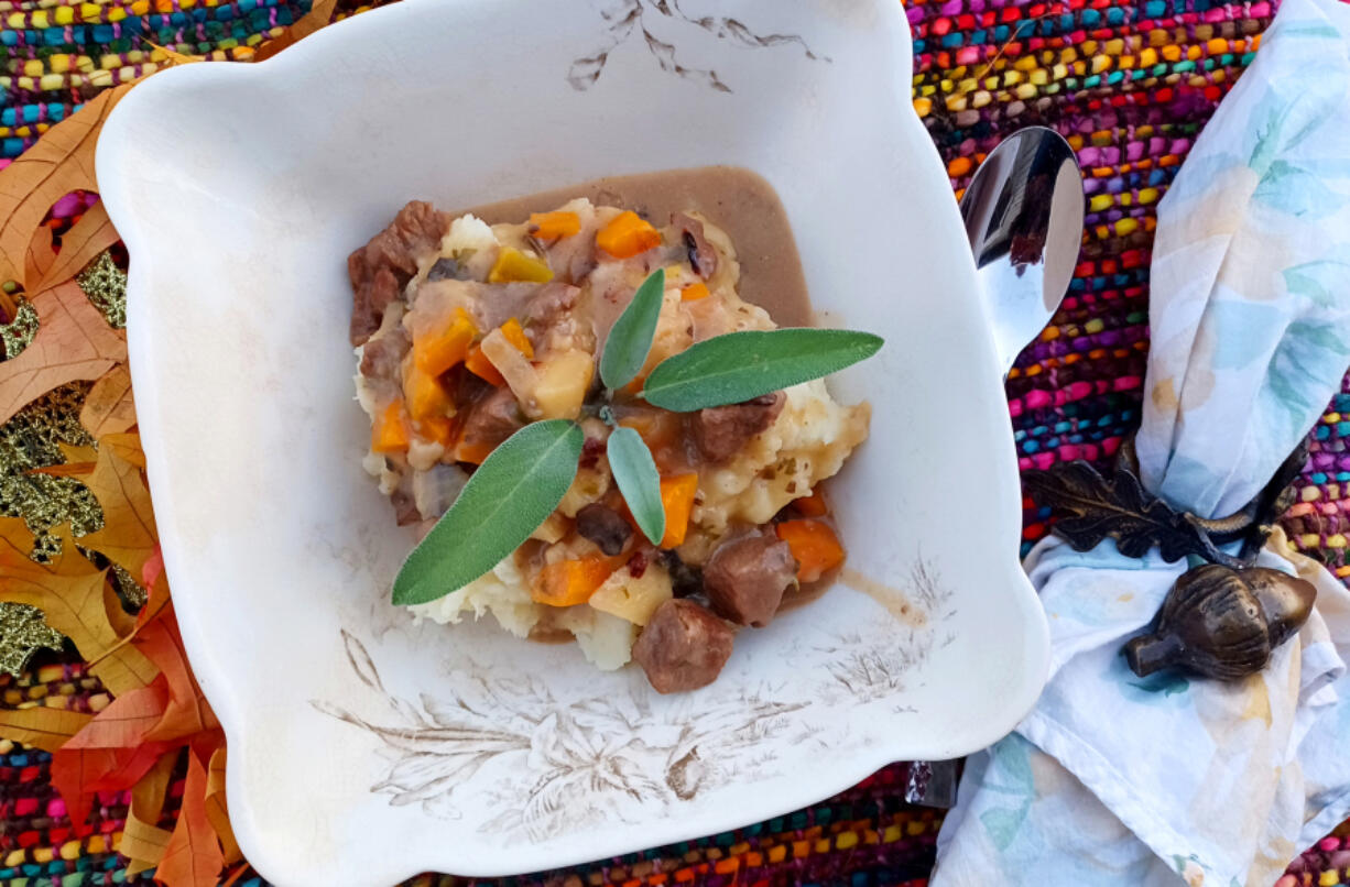 This hearty beef stew has just a few simple ingredients and is just right for October's cooler nights.