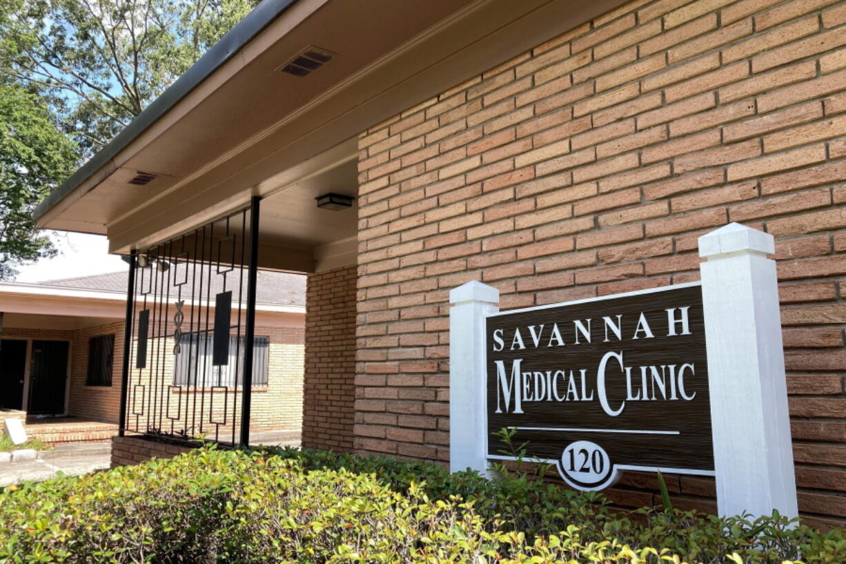 FILE - The recently closed Savannah Medical Clinic, which provided abortions for four decades in Savannah, Ga., is pictured on Thursday, July 21, 2022. According to an analysis released Thursday, Oct 6, 2022, at least 66 clinics have stopped providing abortions in 15 states since the U.S. Supreme Court overturned Roe v Wade on June 24, 2022. The Guttmacher Institute's analysis examines the impact of state laws on access to U.S. abortion in the 100 days since that landmark decision. The number of abortion clinics in these states dropped in that time from 79 to 13 and all 13 of the remaining ones are in Georgia.