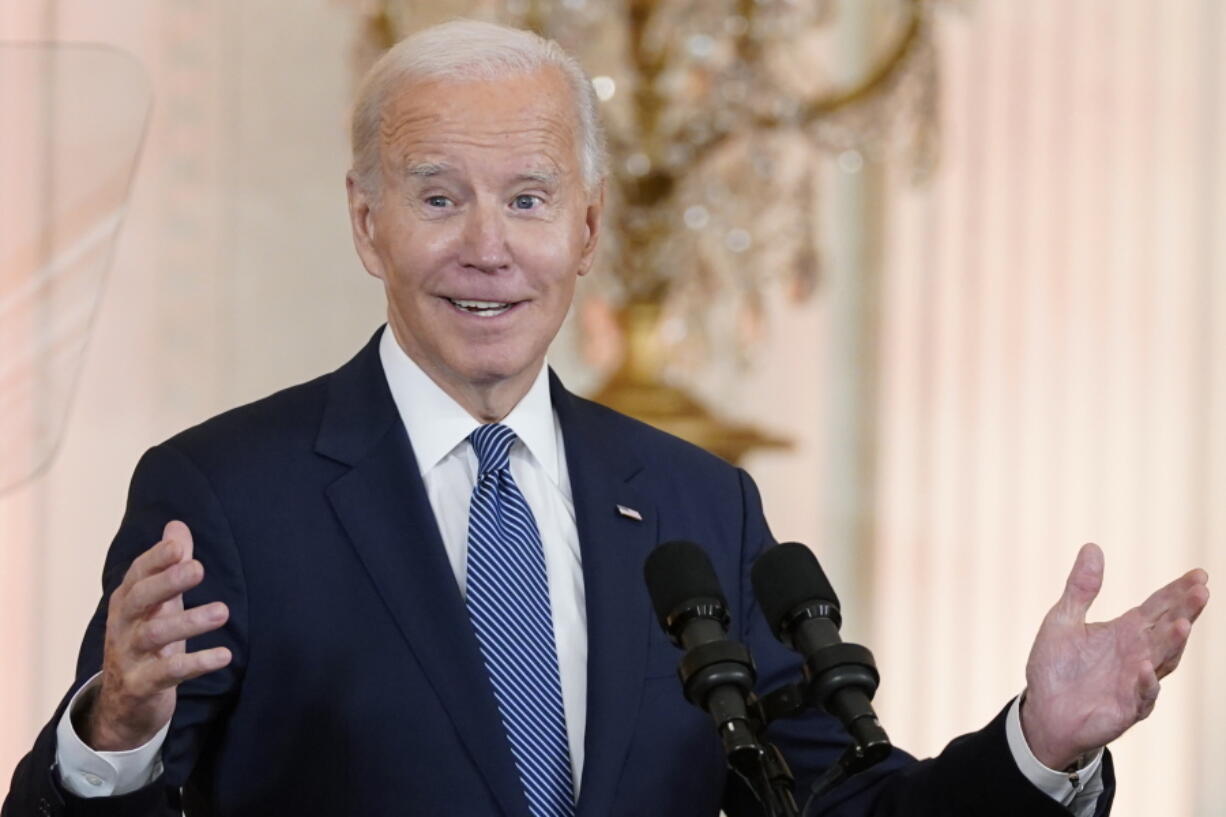 President Joe Biden speaks during an event to celebrate Diwali, in the East Room of the White House, Monday, Oct. 24, 2022, in Washington.