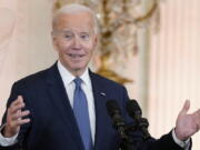 President Joe Biden speaks during an event to celebrate Diwali, in the East Room of the White House, Monday, Oct. 24, 2022, in Washington.