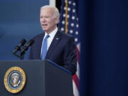 President Joe Biden speaks about the student debt relief portal beta test in the South Court Auditorium on the White House complex in Washington, Monday, Oct. 17, 2022.