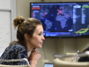 This photo provided by the Lasker Foundation in September 2022 shows Johns Hopkins University civil engineering professor Lauren Gardner in Baltimore. The 2022 Lasker public service award went to Gardner, an engineer who studies the spread of diseases. She worked with her lab team to develop the COVID-19 tracker as the coronavirus began spreading worldwide in January 2020.