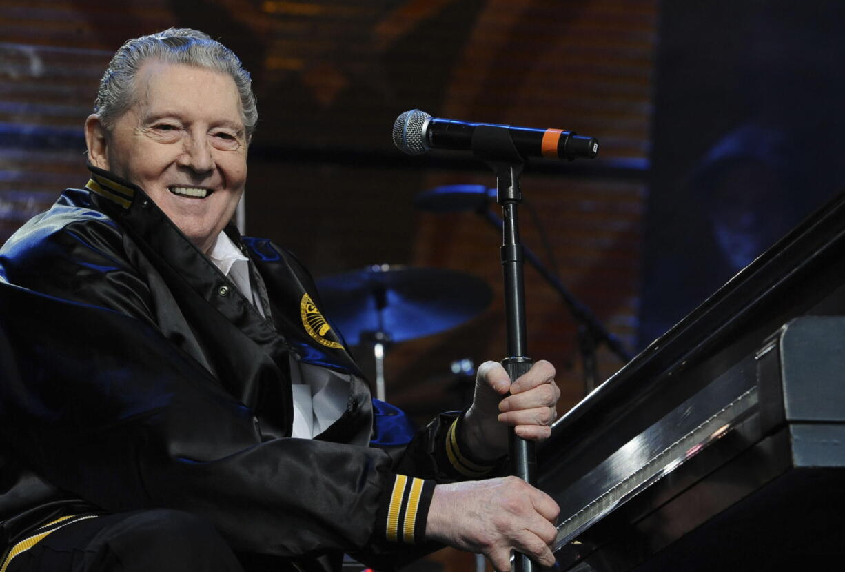 FILE - Jerry Lee Lewis performs during Farm Aid on Sept. 20, 2008 in Mansfield, Mass. Spokesperson Zach Furman said Lewis died Friday morning, Oct. 28, 2022, at his home in Memphis, Tenn. He was 87.