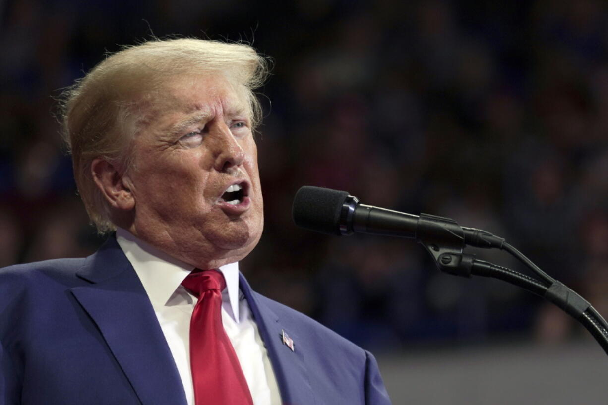 FILE - Former President Donald Trump speaks at a rally in Wilkes-Barre, Pa., Saturday, Sept. 3, 2022. The Trump Organization is going on trial accused of helping some top executives avoid income taxes on compensation they got in addition to their salaries, like rent-free apartments and luxury cars.