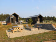 Cabins inspired by Scandinavian design are part of the lodging offerings at Southern Oregon's Bay Point Landing resort.