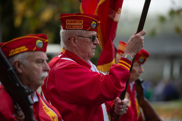 The 34th Annual Veterans Day Parade, which rolls down Evergreen Boulevard in central Vancouver.