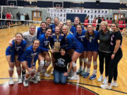 The La Center volleyball team captured its first 1A district since 2014 with a five-set win over Castle Rock on Saturday, Nov. 5, 2022, at King?s Way Christian High School.