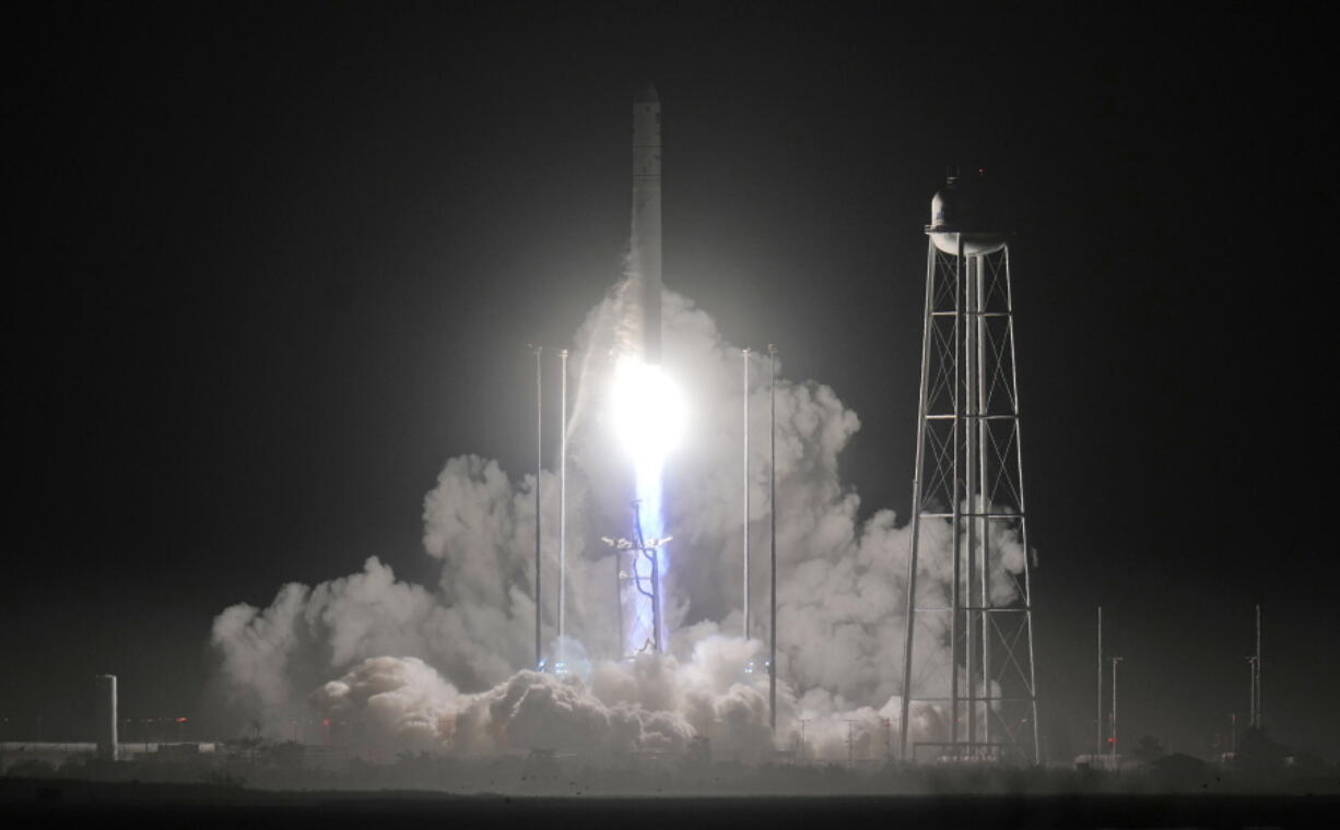 Northrup Grumman's Antares rocket lifts off the launch pad at the NASA Wallops Flight Facility Monday, Nov. 7, 2022, in Wallops Island. Va. The rocket is scheduled to deliver a supply capsule to the International Space Station.