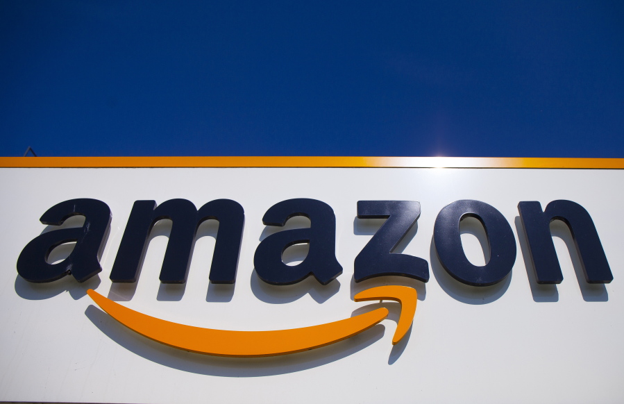 FILE - The Amazon logo is seen in Douai, northern France, April 16, 2020. Amazon said Wednesday, Nov. 30, 2022, that it had its biggest Thanksgiving holiday shopping weekend, aided by a record number of consumers looking for deals online amid high inflation.