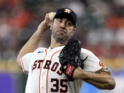 Houston Astros starting pitcher Justin Verlander won the American League Cy Young Award on Wednesday night, Nov. 16, 2022. (AP Photo/David J.