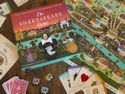 This photo shows The Shakespeare Game. Board games are among the many amusements for adults that make great holiday gifts.