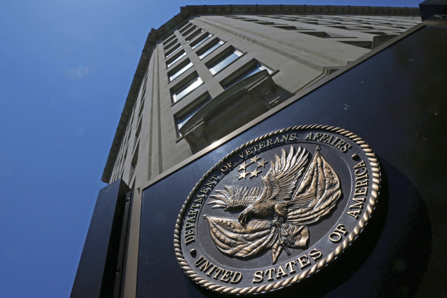 FILE - The Veterans Affairs Department is shown on June 21, 2013, in Washington. The Veterans' Affairs Department on Thursday, Oct. 27, 2022, announced three grants to help veterans who are homeless or who are at risk of losing their homes.