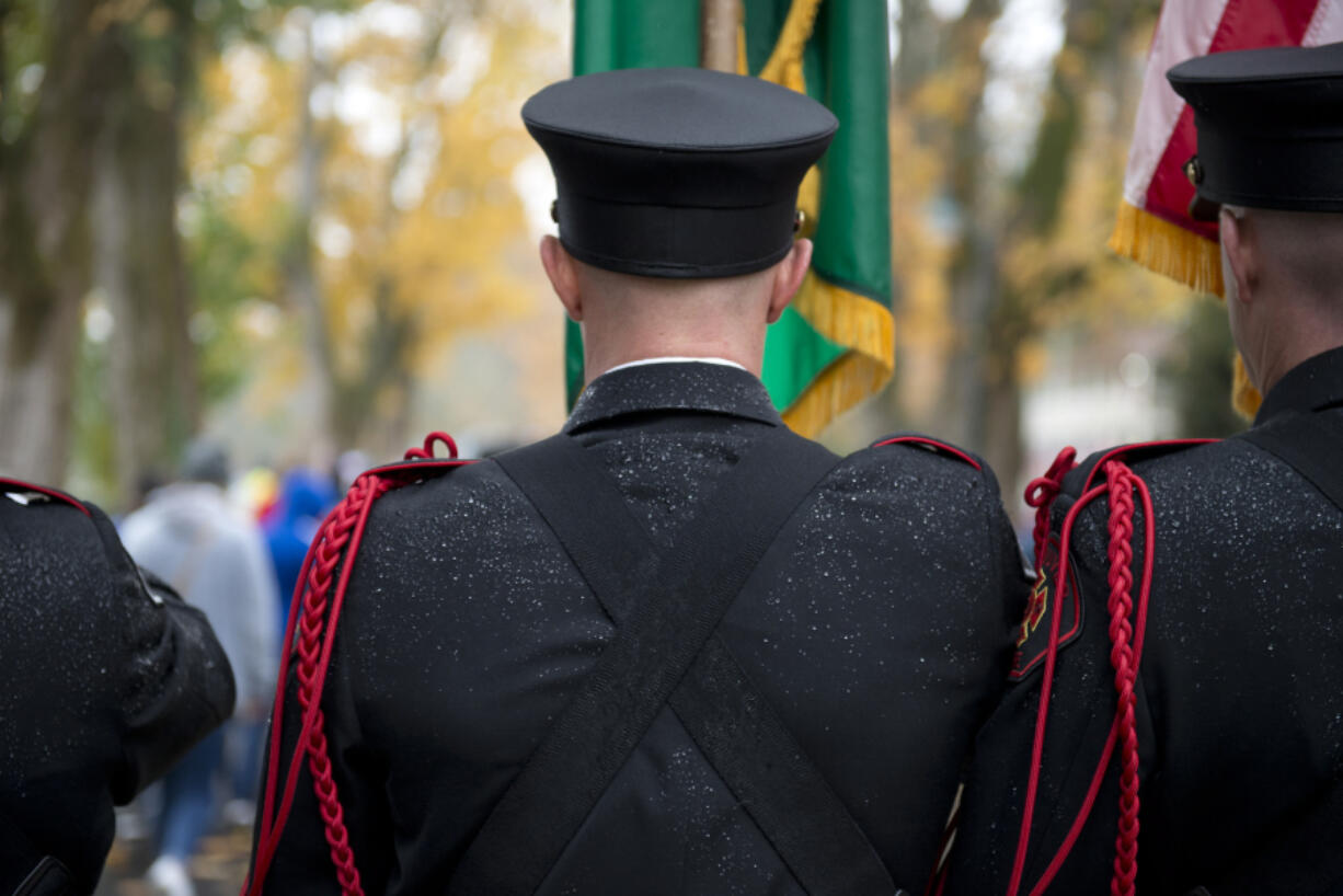 The Honor Guard marched in the 2019 Veterans Day parade in Vancouver.