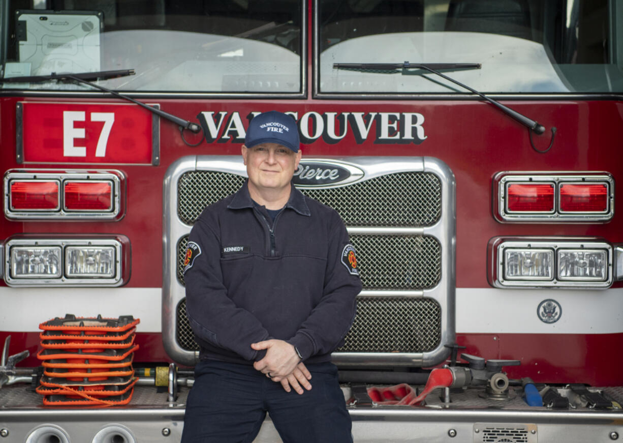 Vancouver firefighter/EMT Matt Kennedy returned to work this month at Fire Station 7. Kennedy was diagnosed with stage four prostate cancer in 2021 and worked hard to get treatment and regain the physical shape necessary to return to work by the end of the year.