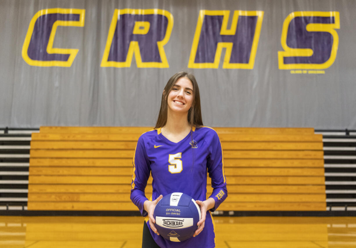 Columbia River junior Lauren Dreves has become one of the state’s best outside hitters, which helped the Rapids to a second straight state title. Dreves is The Columbian's All-Region volleyball player of the year.