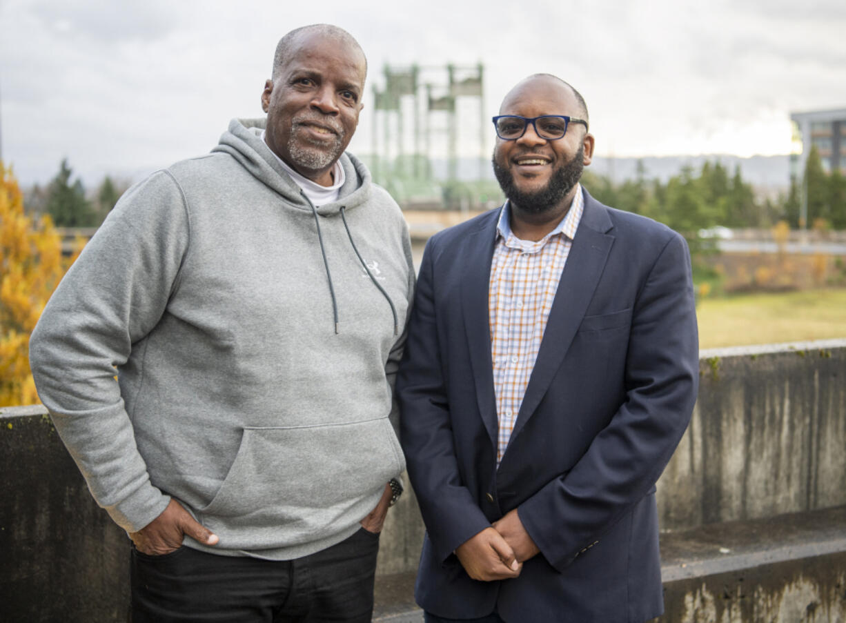 Interstate Bridge Replacement Program Administrator Greg Johnson, left, and Principal Equity Officer Johnell Bell hope the project will set a new standard for mega and transportation projects in terms of equity.