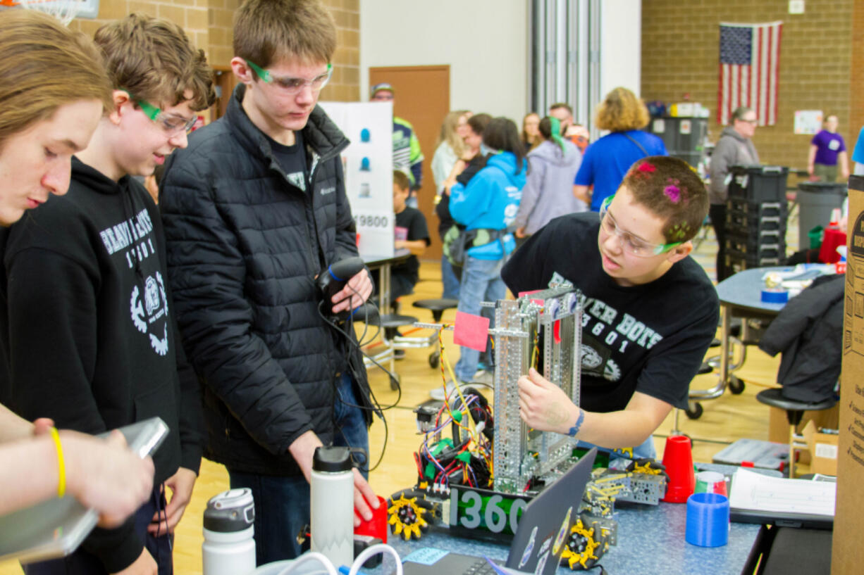 Woodland High School's robotics team, the Beaver Bots, attracts a diverse range of students from every grade level.