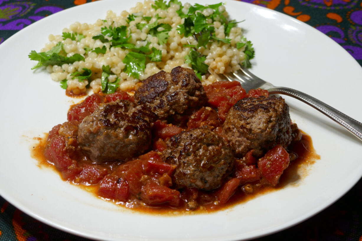 Moroccan Meatballs With Cilantro Couscous (Linda Gassenheimer/TNS)