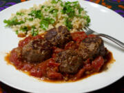 Moroccan Meatballs With Cilantro Couscous (Linda Gassenheimer/TNS)