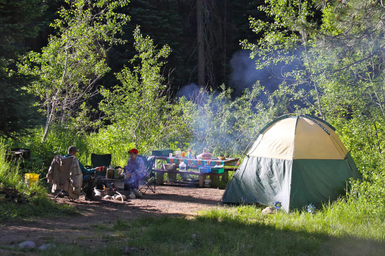 Campgrounds on national forest land, like this one near Idaho City, can be booked online at Recreation.gov. Booking windows for many sites have opened this month on a six-month rolling basis.