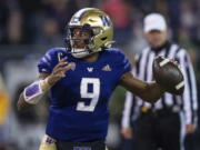 Washington quarterback Michael Penix Jr. leads the nation with 4,354 passing yards. His No. 12 Huskies against No. 21 Texas in the Alamo Bowl.