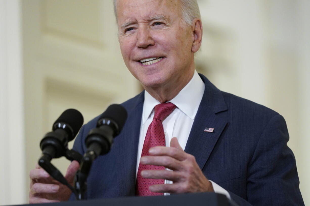 President Joe Biden speaks in the East Room of the White House ahead of the holidays, Thursday, Dec. 22, 2022, in Washington.