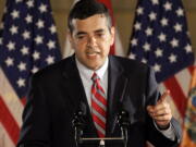 FILE - Then-Florida Republican Congressional candidate David Rivera speaks on Nov. 2, 2010, in Coral Gables, Fla. The former Miami congressman who signed a $50 million consulting contract with Venezuela's socialist government has been arrested Monday, Dec. 5, 2022, in connection to an ongoing federal criminal investigation, law enforcement officials said.