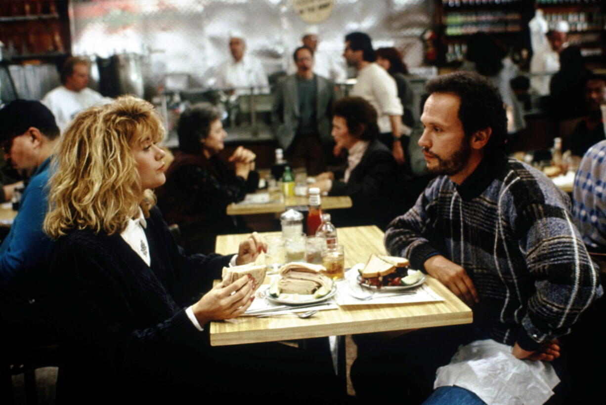 Meg Ryan, left, and Billy Crystal in a scene from "When Harry Met Sally." (MGM/Library of Congress)