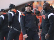 Oregon State head coach Jonathan Smith