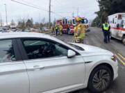 A 39-year-old Vancouver man was killed Friday afternoon when his motorcycle collided with a car in Hazel Dell, according to the Clark County Sheriff’s Office.