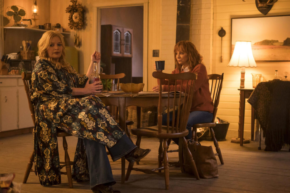 Melissa Peterman, left, and Reba McEntire star in "Reba McEntire's The Hammer" on Lifetime.