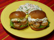 Shrimp Sliders and Quick Potato Salad.