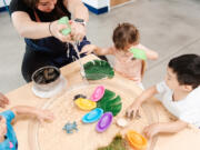 Children play at a Brella child-care center. Playa Vista-based child-care startup Brella is one of several companies that has benefited from increased investor interest in child care.