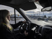 Terrie Higgins, a demand response driver for The Current, has worked at C-Tran for 16 years.