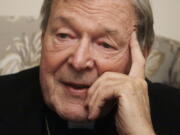 FILE - Cardinal George Pell answers a journalist's question during an interview with The Associated Press inside his residence near the Vatican in Rome, Nov. 30, 2020. Pell, who was the most senior Catholic cleric to be convicted of child sex abuse before his convictions were later overturned, has died Tuesday, Jan. 10, 2023, in Rome at age 81.