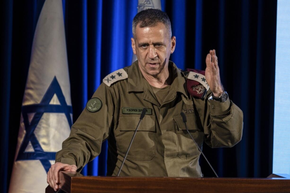 FILE - IDF Chief of Staff Aviv Kochavi speaks during a candle lightning ceremony with Israeli soldiers on the Jewish holiday of Hanukkah, in Jerusalem, on Nov. 29, 2021.  Kochavi on Friday, Jan. 13, 2023 warned against plans by Benjamin Netanyahu's new coalition to grant more control to pro-settler lawmakers and make other changes to the Israeli security establishment, joining a loud chorus of criticism against the new right-wing government.