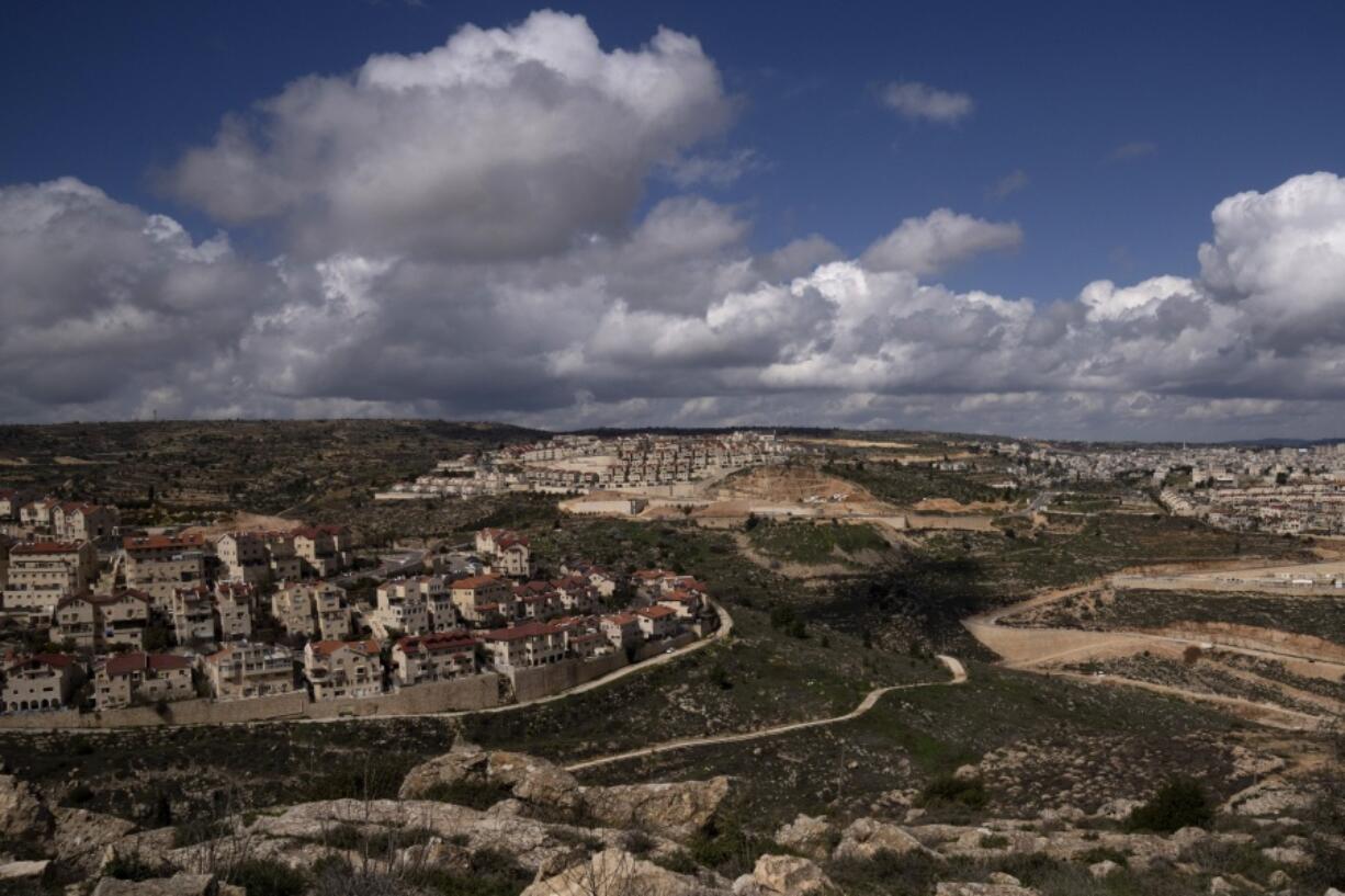 FILE - A general view of the West Bank Jewish settlement of Efrat, Thursday, March 10, 2022.