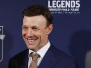NASCAR driver Matt Kenseth arrives at the NASCAR Hall of Fame, where he will be inducted in the 2023 class at the ceremony in Charlotte, N.C., Friday, Jan. 20, 2023.