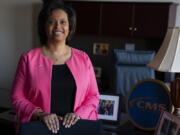 FILE - Chiquita Brooks-LaSure, the Administrator for the Centers of Medicare and Medicaid Services, poses for a photograph in her office, Feb. 9, 2022, in Washington. The federal government will allow Medicaid dollars to treat people in prisons, jails or juvenile detention centers for the first time ever, the Centers for Medicare and Medicaid Services announced Jan. 26, 2023. The move will provide more stability for inmates and juvenile detainees as they exit institutions and re-enter the outside world, said Brooks-LaSure.