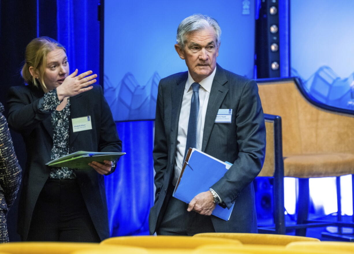 Federal Reserve Chair Jerome Powell attends a Central Bank Symposium at the Grand Hotel in Stockholm, Sweden Tuesday, Jan. 10, 2023. Senior central bank officials and prominent academics participated in four panels that address central bank independence from various angles - climate, payments, mandates and global policy coordination.