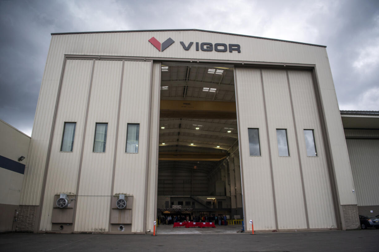 Dignitaries and community members gathered for the keel laying ceremony to celebrate the Army?s next generation landing craft at Vigor facilities in Vancouver in 2019. The company is being purchased by an affiliate of a private equity firm.