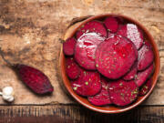 Beets are high in nitrates which may improve cardiovascular health in several ways.