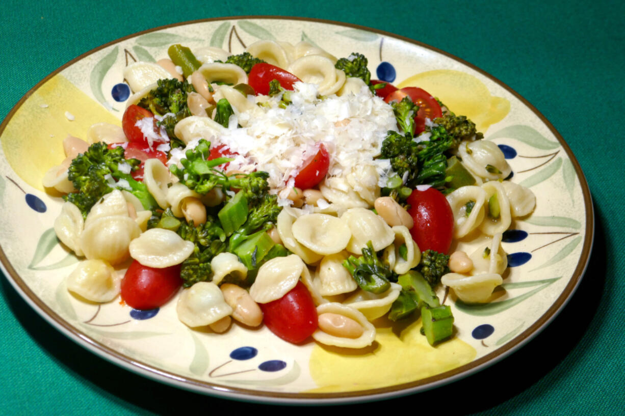 Orecchiette with Beans and Broccoli Rabe.