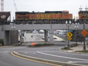 The overpass on West 6th Street and Grant Street is pictured on Thursday, Feb. 8, 2018.  Grant Street will be closed for sewer pipe replacement through April.