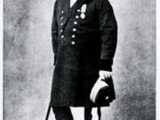 John McLoughlin met a 16-year-old James Douglas in 1819 when the North West Company employed them and mentored him in the fur trade. Two decades later, Douglas became the assistant to McLoughlin, the Hudson Bay Company's chief factor at Fort Vancouver. In 1863, Queen Victoria knighted Douglas for his work in colonizing British Columbia.