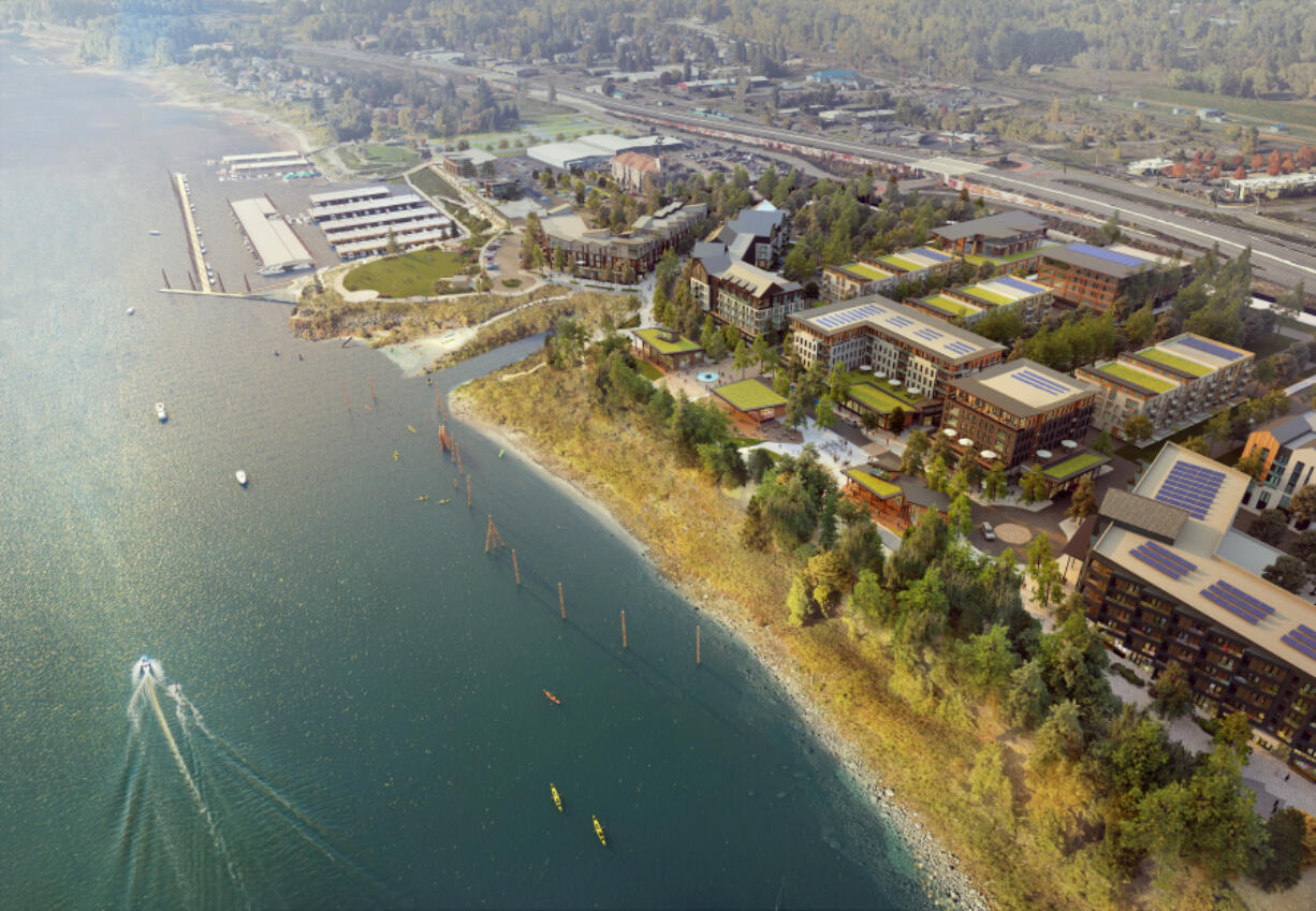 A big commercial, retail and residential development is planned for the waterfront at the Port of Camas-Washougal.
