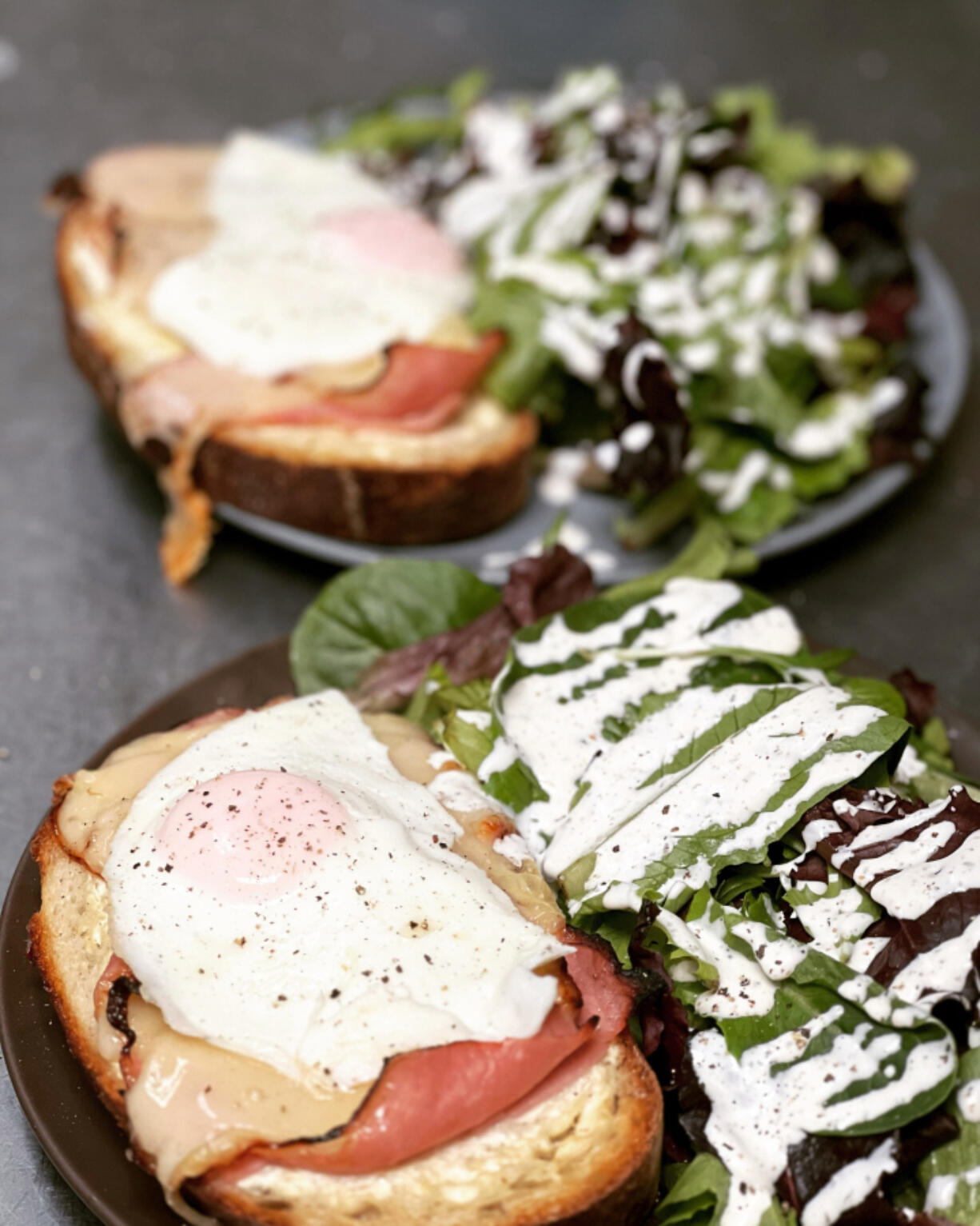 C'est La Vie in Hazel Dell offers brunch items like this Croque madame.