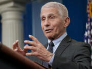 FILE - Dr. Anthony Fauci, Director of the National Institute of Allergy and Infectious Diseases, speaks during a press briefing at the White House, Tuesday, Nov. 22, 2022, in Washington. House Republicans kicked off an investigation Monday, Feb. 13, 2023, into the origins of COVID-19 by issuing a series of letters to current and former Biden administration officials for documents and testimony, including Fauci who until December served as Biden’s chief medical adviser.