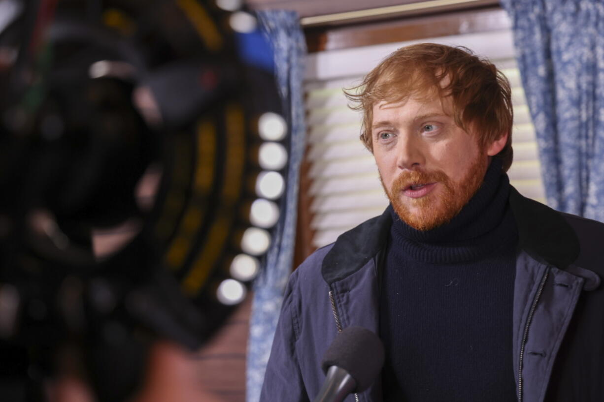 Rupert Grint arrives at a special screening of "Knock at the Cabin" in London on Jan. 25.